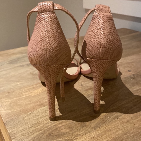 Aldo Pink Leather Heels Ankle Strap Stiletto Barbie - Picture 3 of 5